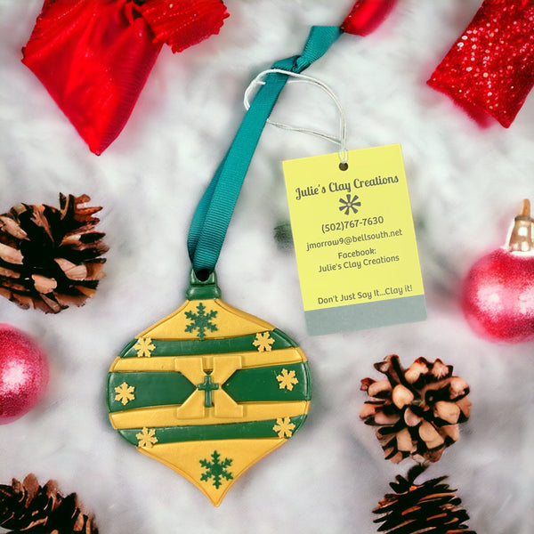 Clay Ornament - Ornament, X Snowflakes