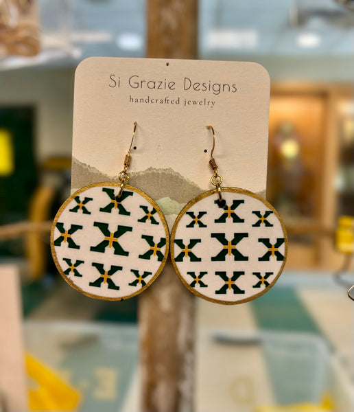 Earrings 1.5" Round Double-sided - SJ