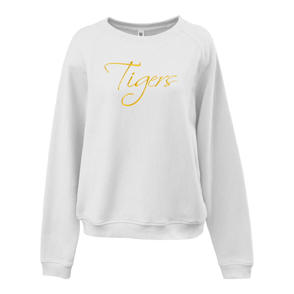 Women’s white corded pullover