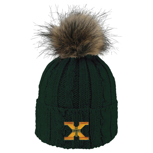 Logofit Toboggan with Pom Green X