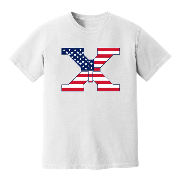 Tee Comfort Wash white Patriotic X