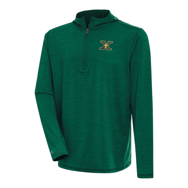 Antigua Hooded 1/4 zip Green